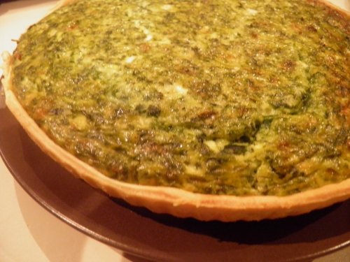 epinards,pourpier,orties,blettes,jeunes oignons,ciboulette,cresson,oseille,brebis,chèvre,stilton,muscade,coriandre,pâte brisée,oeufs,laitue,persil plat,larry