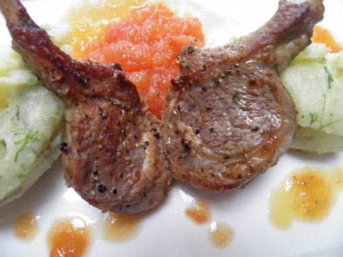 agneau,côtes d'agneau,pommes de terre,fenouils,anis etoilé,tomates,roma,vinaigre de xérès