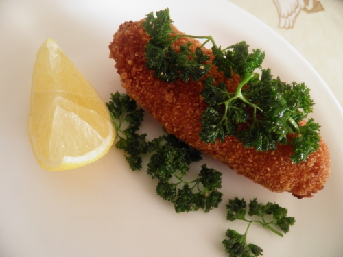 crevettes grises,fumet,roux,vin blanc,gelatine,oeufs,chapelure