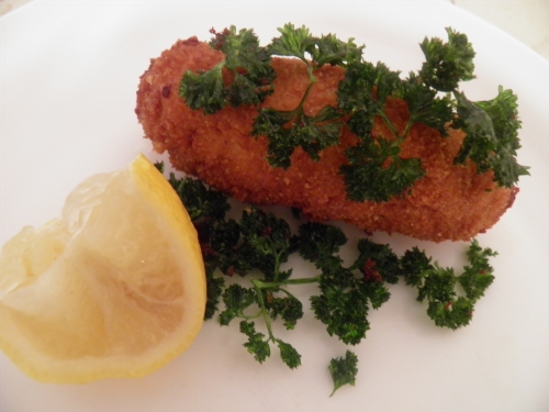 crevettes grises,fumet,roux,vin blanc,gelatine,oeufs,chapelure