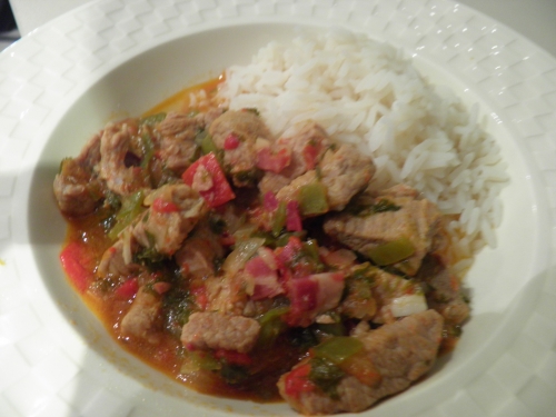 veau,epaule de veau,piment d'espelette,piquillos,piments verts doux des landes,graisse de canard,bouillon de veau,vin blanc,magret de canard sèché,jambond de bayonne,vinaigre de cidre