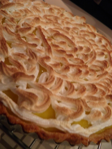 farine,maïzena,amandes,sucre vanillé,oeufs,citron,gélatine,zestes de citron,meringue italienne