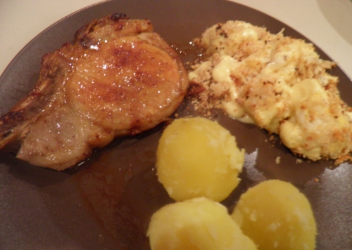 chou-fleur,mimolette,gruyère,chapelure,noisettes,amandes