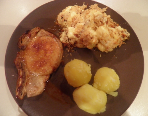 chou-fleur,mimolette,gruyère,chapelure,noisettes,amandes