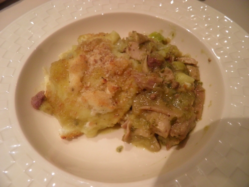 Lapin, Sauce à la Crème, Restes, Stilton, Poireaux, Chèvre, Chapelure, Pommes de Terre, Muscade 