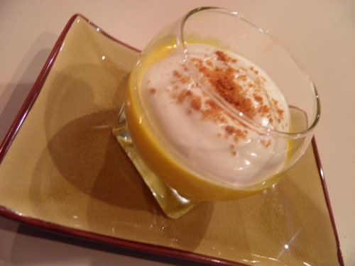 mangues,mangues alphonso,sucre impalpable,crème,safran,speculoos,gelatine