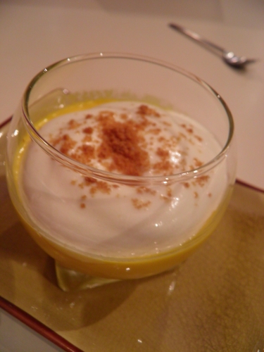 mangues,mangues alphonso,sucre impalpable,crème,safran,speculoos,gelatine
