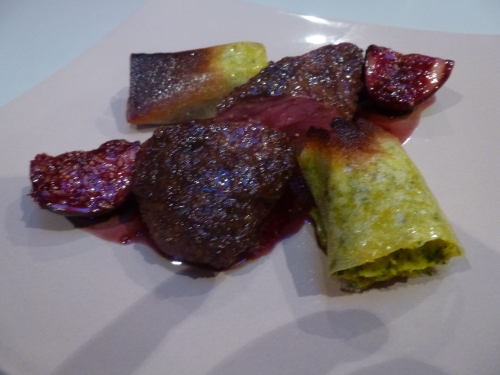 figues,vin rouge,porto rouge,anis etoilé,badiane,cannelle,vanille,zeste d'orange,zeste de citron,miel,cardamome,magret de canard,canard,moutarde den grains,moutarde à l'ancienne,sucre de canne,4 épices,vinaigre de framboises,pomme de terre,butternut,céleri rave,persil plat,coriandre,ciboulette