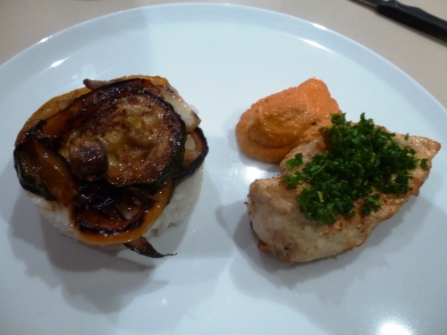 safran,amandes,noisettes,huile d'olive,ail,poivrons,pain,vinaigre de vin,vinaigre balsamique,concentré de tomates,piment d'espelette,piment fûmé,thym,romarin,persil,citron,courgette,fenouil,oignon rouge,champignons