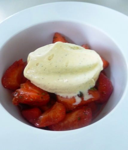 Fraises, Framboises, Citron, Menthe, Poivre, Gueuze-Framboise Lindemans, Orange, Sucre, Vanille, Glace, Oeufs