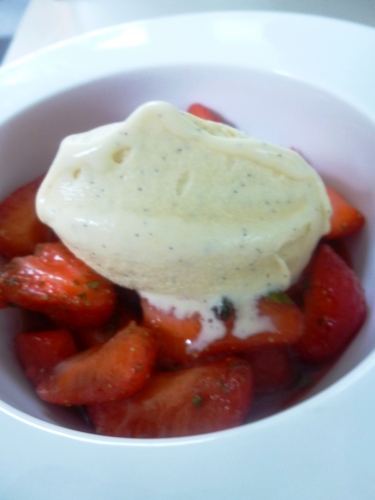 Fraises, Framboises, Citron, Menthe, Poivre, Gueuze-Framboise Lindemans, Orange, Sucre, Vanille, Glace, Oeufs