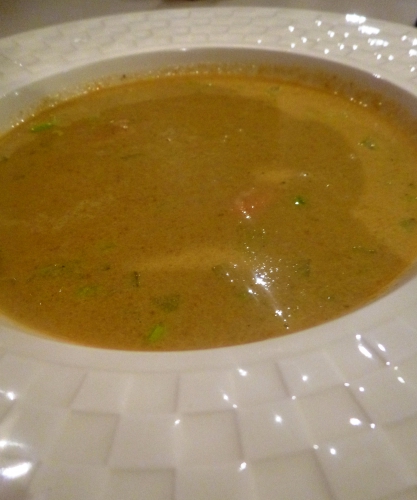 Moules, Fumet de Poisson, Carottes, Poireau, Vin Blanc, Céleri, Pomme de Terre, Oignons, Curry de Madras