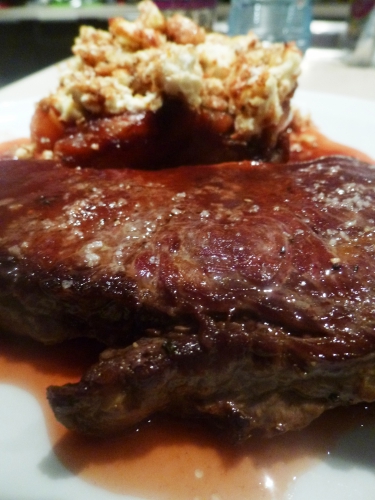 contrefilet,vache normande,fleur de sel,betteraves,sucre,vinaigre de xères,chicons,pleine terre,muscade,chicorée,beurre,huile d'olive,noisettes,panko,pignons de pin