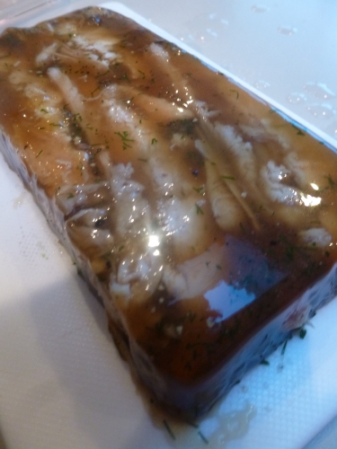 lapin,râbles,bouillon de volaille,aneth,agar agar,gélatine,pain gris,moutarde,cressonette,cresson,graines de moutarde,vinaigre de sushi,oignons grelots,huile d'olive