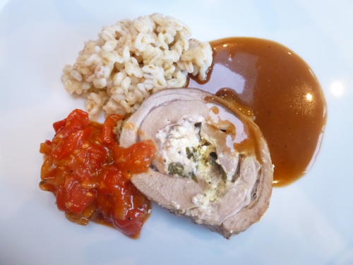 Aubergines, Huile d'olive, Tahini, Sésame, Citron Vert, Menthe, Basilic, Ras-el-hanout, Poitrine d'Agneau, Chèvre Frais, Ail des Ours, Crepinette, Oignon, Carotte, Ail, Vin Blanc, Bouillon de Volaille, Fond d'Agneau, Tomates Cerises, Tabasco, Vinaigre Balsamique, Sucre, Epices Cajun, Curry, Moutarde Douce, Blé, Bouillon de Légumes, Parmesan  