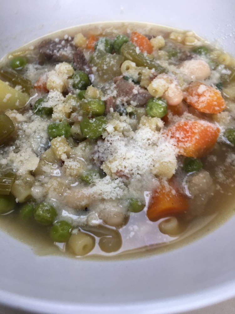 Minestrone bianco au bouillon de boeuf (sans tomates) PassionCuisine
